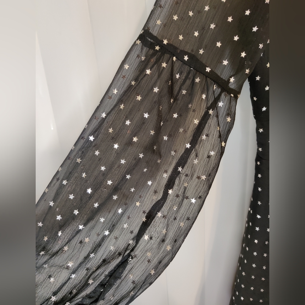 BB Dakota Silver Stars Mini Dress Size 2 - Picture 3 of 4